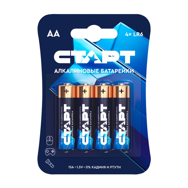 Батарейка алкалиновая Старт LR6 4шт АА