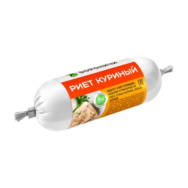 Паштет Риет куриный Чеснок и Травы Дороничи 150г