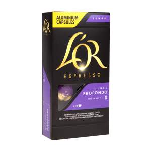 Кофе молотый жареный L’OR Espresso 10 капсул*5гр lungo profondo