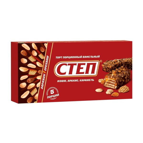 Торт Степ mix вафельный глазированный 200г