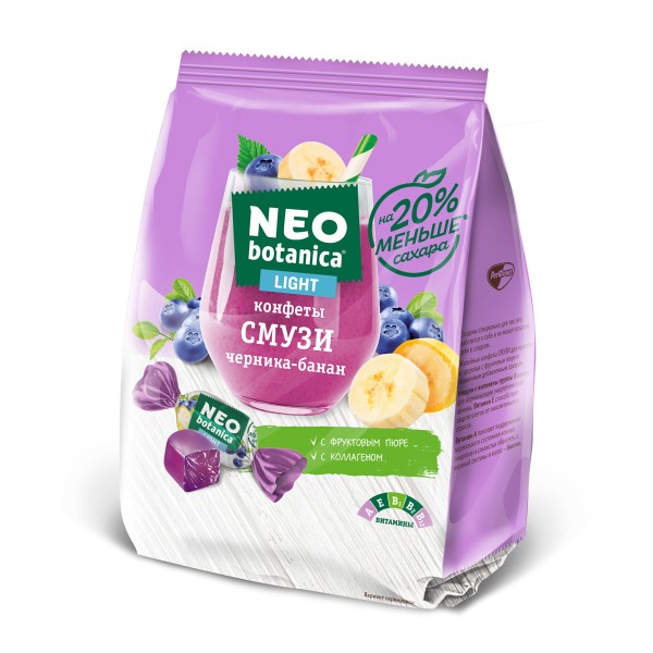 Конфеты Neo-botanica Смузи Light черника-банан 150г