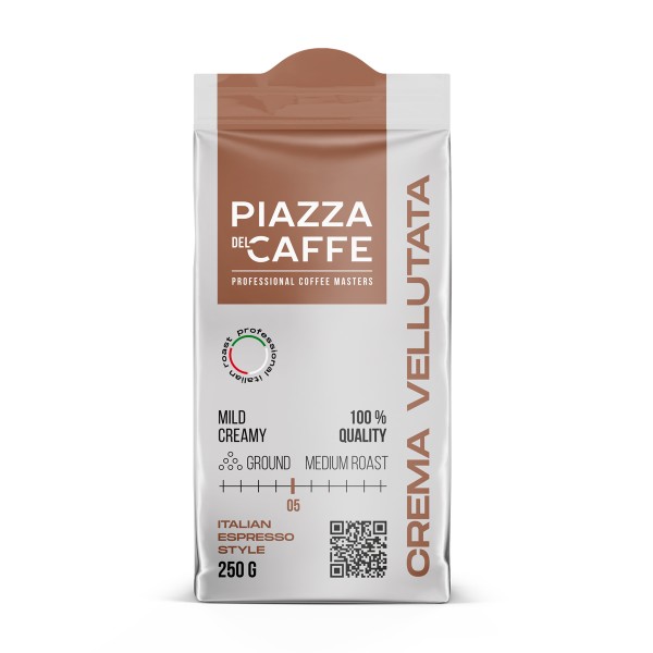 Кофе молотый Piazza del Caffe crema velllutata 250г Орими-Трейд