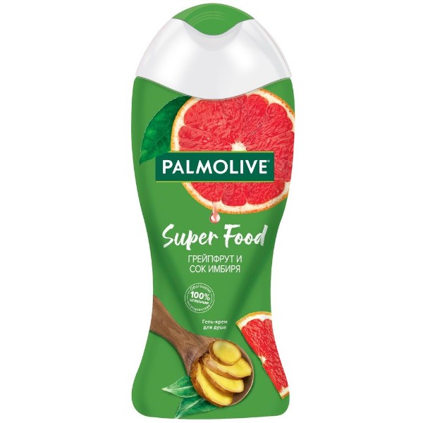 Гель - крем для душа женский Palmolive Super Food: Грейпфрут и Сок Имбиря 250 мл