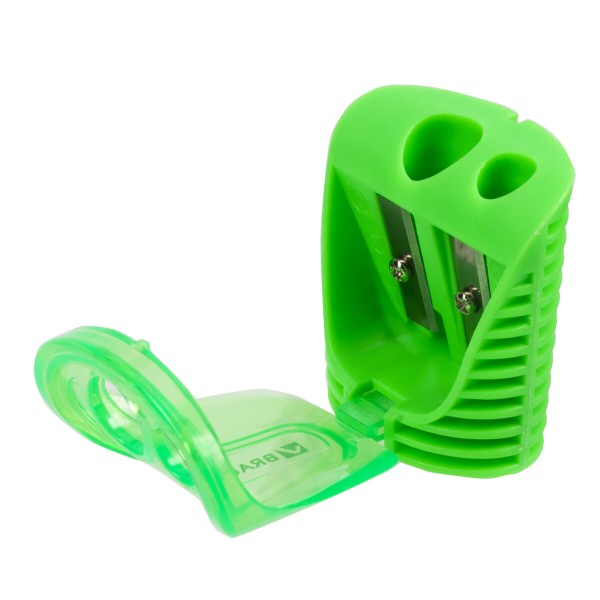 Точилка Diamond Dual 2 отверстия с контейнером Brauberg