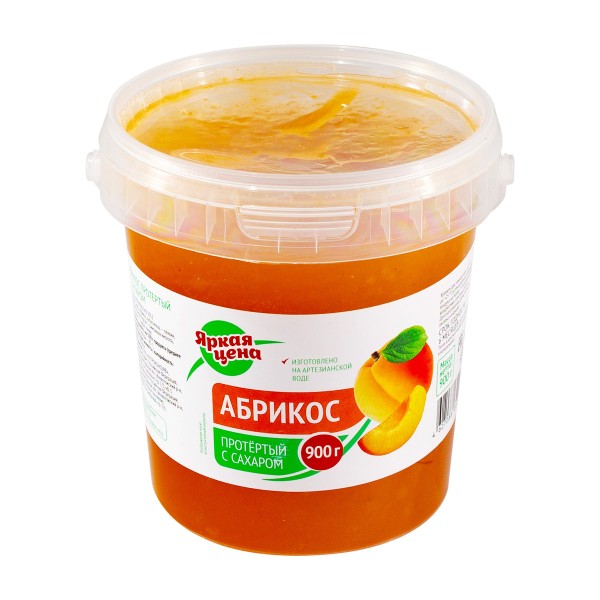 Ягоды протертые Абрикос с сахаром 900г Яркая цена