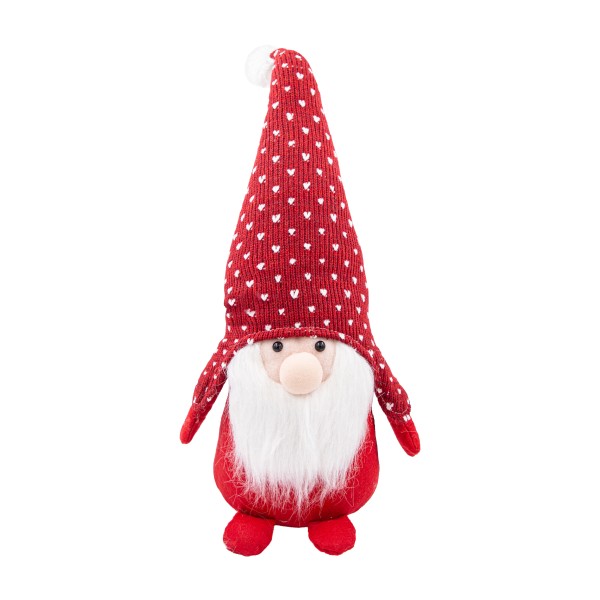 Фигура новогодняя Гном в колпаке в горошек 58см