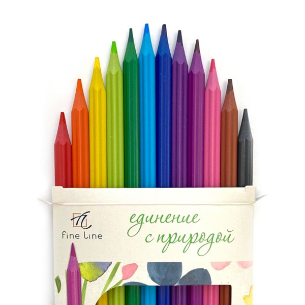 Карандаши цветные с ароматом розы 12 цветов Fine line special