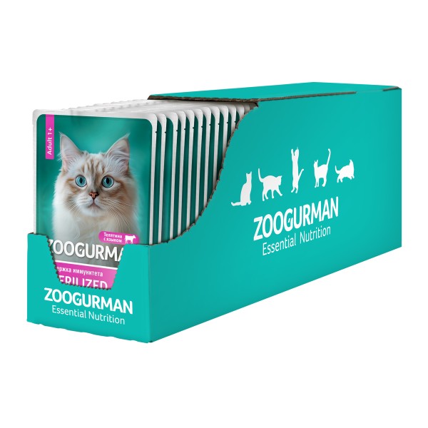 Корм для кошек Кусочки в соусе Зоогурман 85г телятина с языком