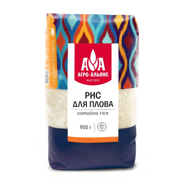 Крупа рис для плова Агро-Альянс 900г