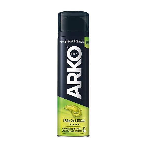 Гель для бритья и умывания Arko Men 2в1 200мл soothing hemp