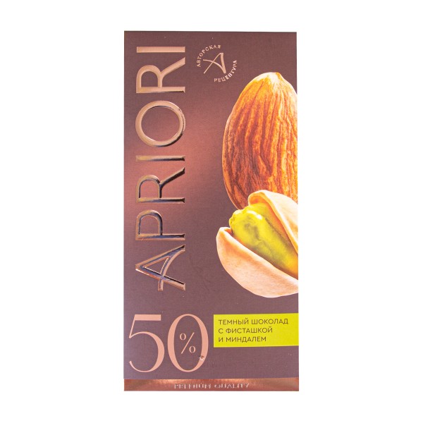 Шоколад Apriori темный с фисташкой и миндалем 85г