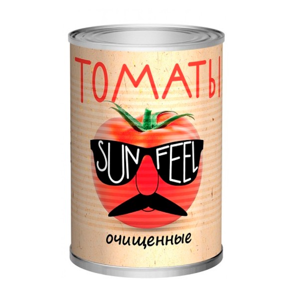 Томаты очищенные в собственном соку Sunfeel 400г