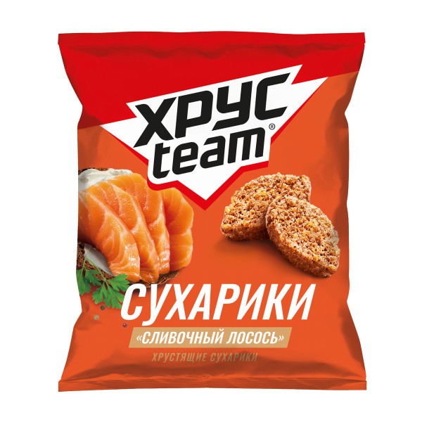 Сухарики Хрусteam сливочный лосось 40г