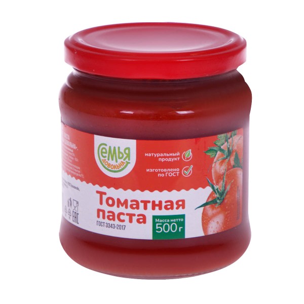 Паста томатная Семья довольна 500г