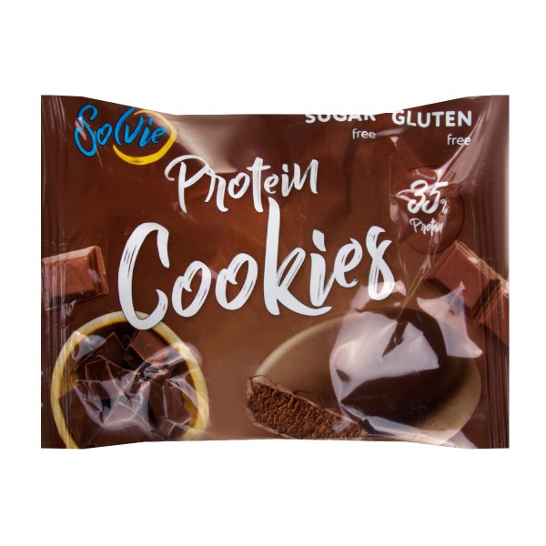 Печенье Protein cookies протеиновое с начинкой 60г Solvie шоколадное