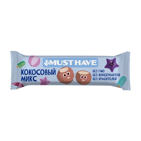 Батончик Must Have полезный перекус 25г кокосовый микс