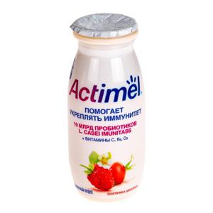 Продукт кисломолочный питьевой Actimel 100г земляника-шиповник БЗМЖ