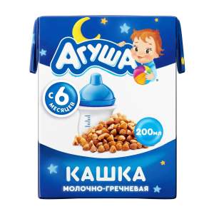 Каша молочно-гречневая Засыпай-ка Агуша 2,5% 200мл БЗМЖ
