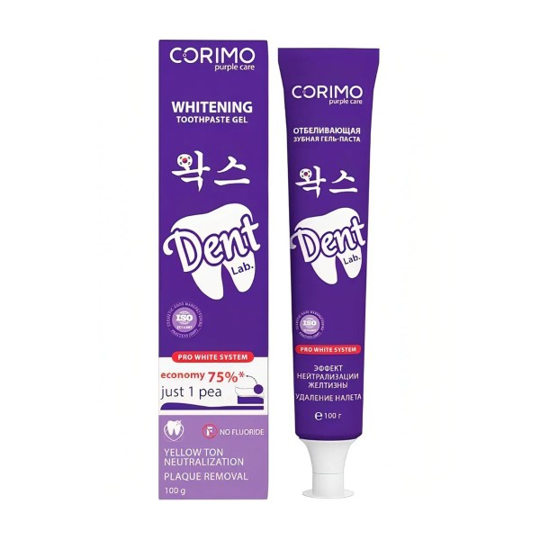 Гель-паста зубная Corimo Эффект нейтрализации желтизны с гидроксиапатитом 100г