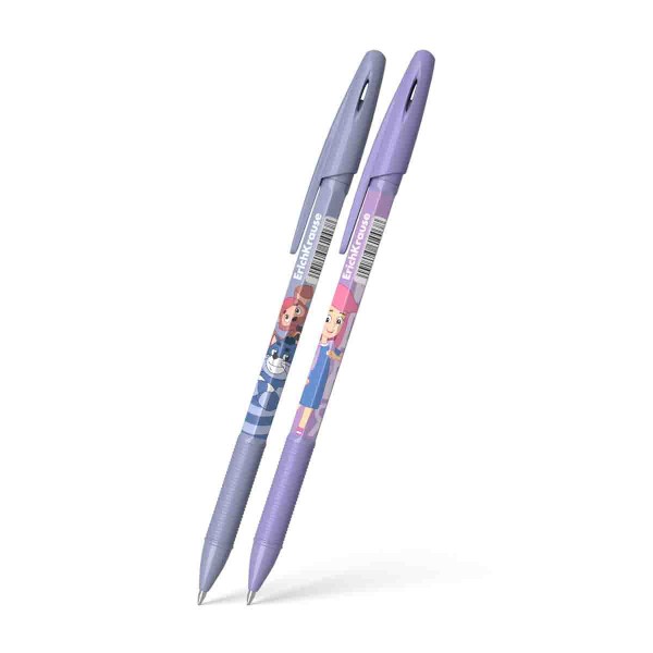 Ручка шариковая Простоквашино R-301 Stick&Grip 0,7мм 4шт Erich Krause