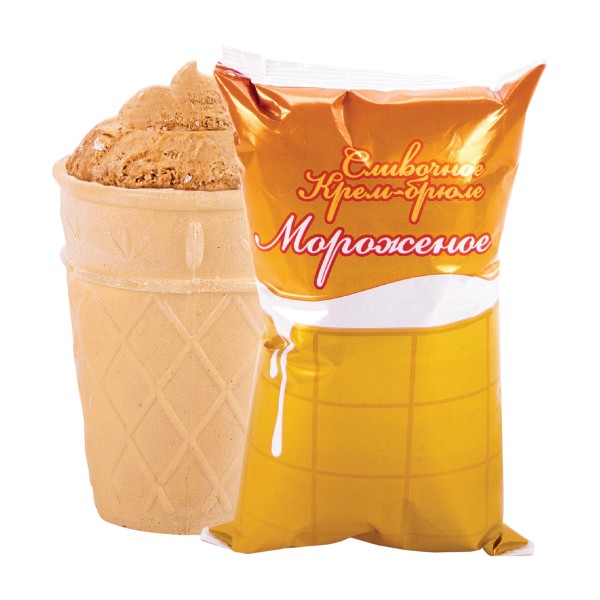 Мороженое стаканчик сливочное крем-брюле Северодвинск-молоко 65г БЗМЖ