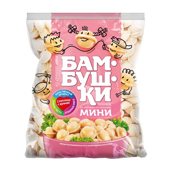 Пельмени Бамбушки мини свинина-говядина 400г