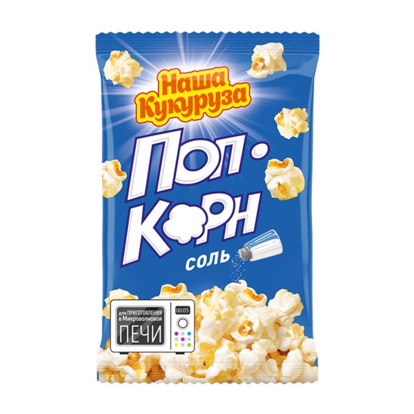 Зерно кукурузы Попкорн Наша кукуруза 70г соленый