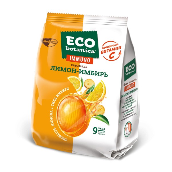Карамель Eco Botanica Immuno лимон-имбирь 100г
