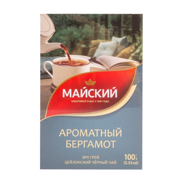 Чай черный Майский Ароматный бергамот эрл грей 100г