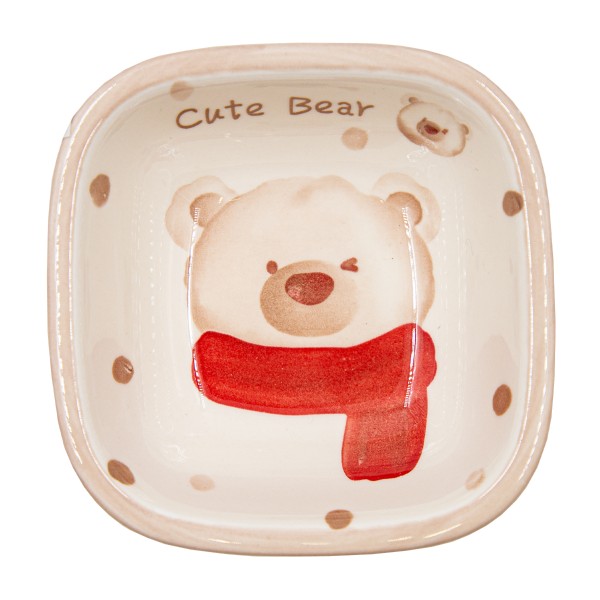Тарелка Cute bear квадратная 10см