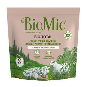 Средство для посудомоечной машины Biomio Bio-total 7в1 с маслом эвкалипта 60 таблеток