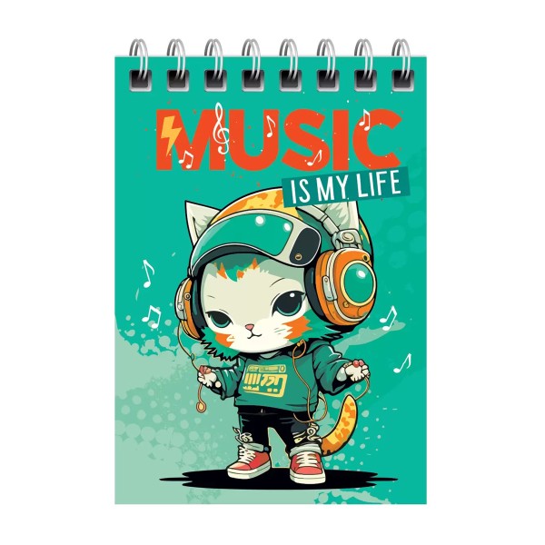 Блокнот А7 40л гребень BG микс для мальчиков