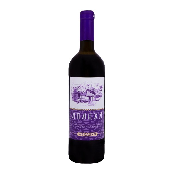 Вино ординарное красное полусухое Апацха 11% 0,75л
