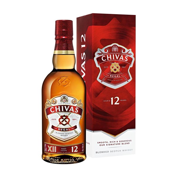 Виски Chivas Regal 12 years old 40% 0,75л (подарочная упаковка)