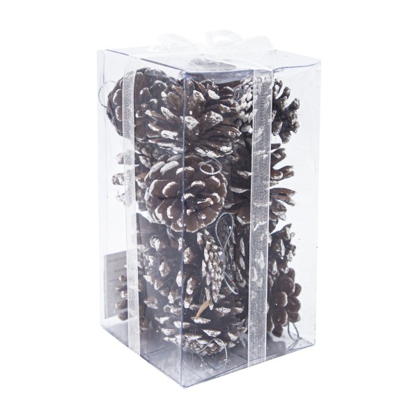 Набор новогодних украшений Шишки сосновые 4см 16 штук