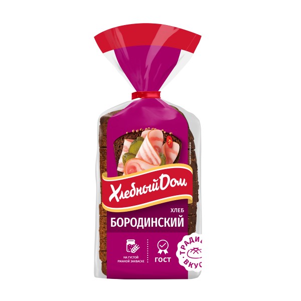 Хлеб Бородинский в нарезку Хлебный дом 400г