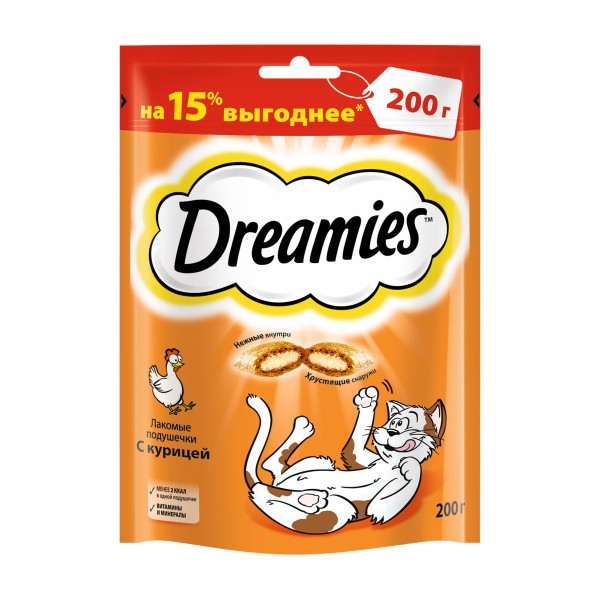 Лакомство для кошек Dreamies с курицей 200г