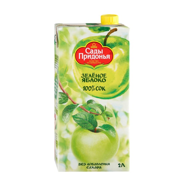Напиток Сады Придонья 2л яблочный из зеленых яблок осветленный