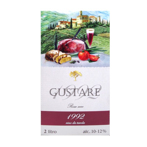 Вино России Gustare красное сухое 2л 11%