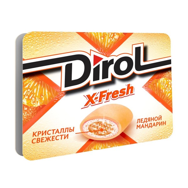 Жевательная резинка X-Fresh Dirol 16г ледяной мандарин