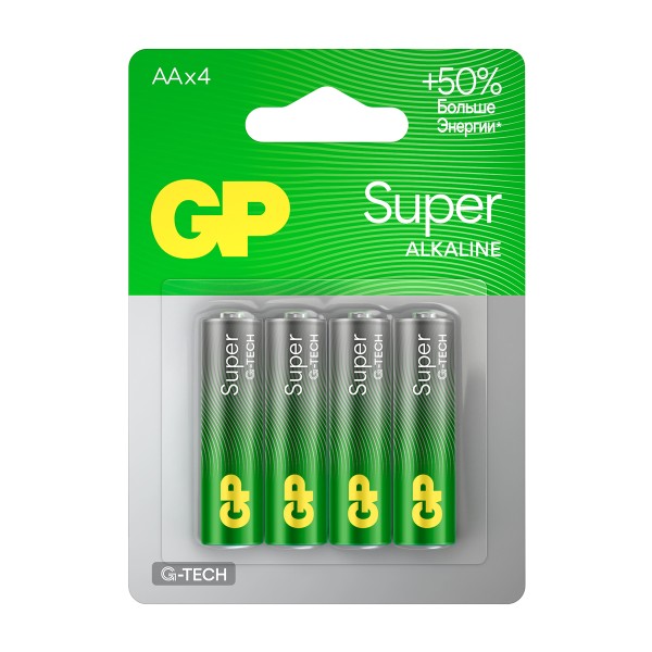 Батарейка GP Super Alkaline LR6 15А-CR4 АА 4шт