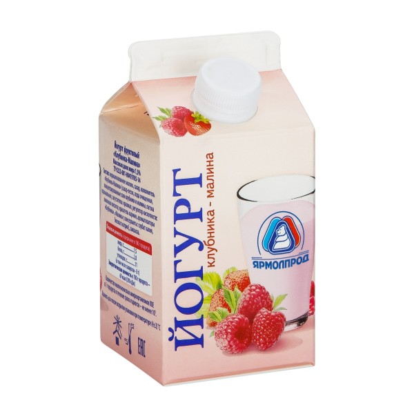 Йогурт 1,5% Ярмолпрод 500гр БЗМЖ клубника-малина