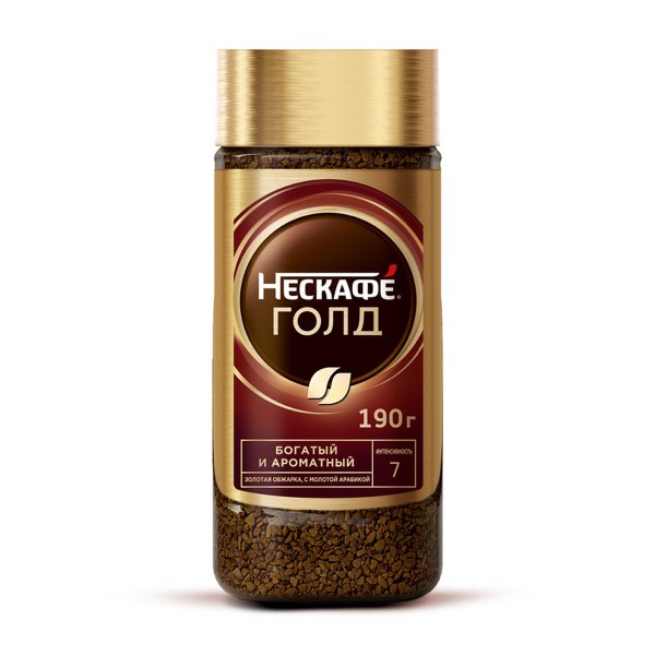 Кофе растворимый Nescafe Gold 190г