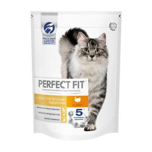 Корм для кошек с чувствительным пищеварением Perfect Fit 650г с индейкой
