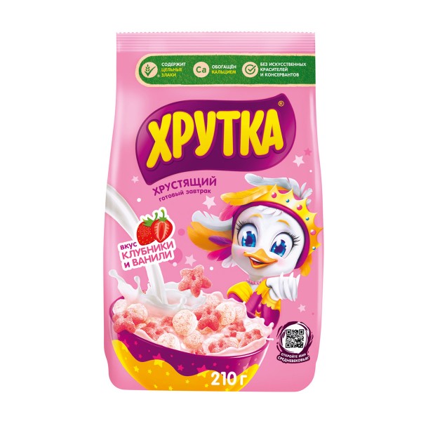 Сухой завтрак Хрутка Клубнично-ванильное настроение 210г
