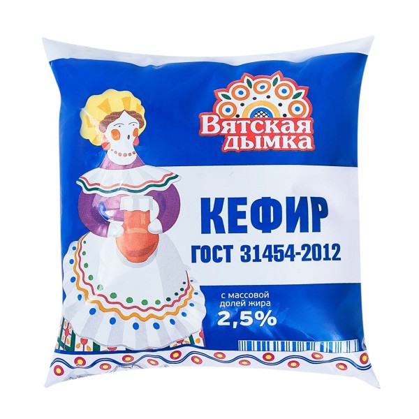 Кефир Вятская Дымка 2,5% 500г БЗМЖ