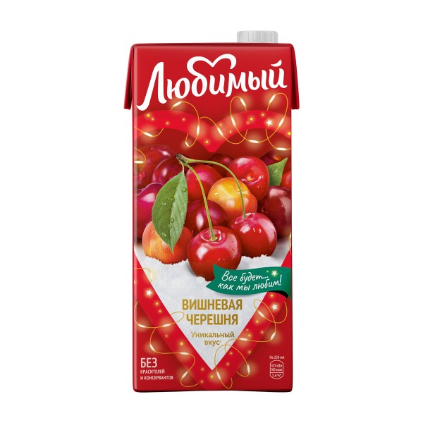Напиток сокосодержащий Любимый 0,95л вишневая черешня