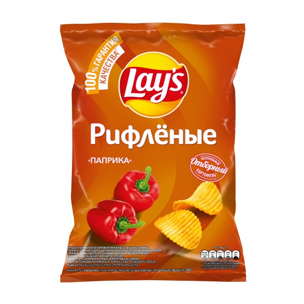 Чипсы Lay's рифленые Паприка 140г