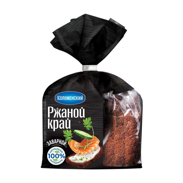 Хлеб заварной Ржаной край в нарезку Коломенский 300г