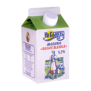 Молоко пастеризованное Вологжанка 3,2% 500г БЗМЖ